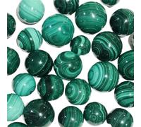 Bolas de malaquita 13-14 mm, 5 unidades, cuarzo verde, piedra cruda, gema for decoración del hogar, manualidades Gemstone Stone
