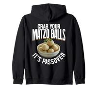 Bolas de Matzá Comida judía Pascua Matzá Agarra tu Matzá Sudadera con Capucha