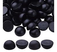 Bolas de media madera, 100 bolas de madera semicirculares sin terminar, cuentas de madera naturales lisas para manualidades, para proyectos de bricolaje, diseño artístico, pintura, adorno de fiesta de