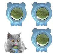 Bolas de mordazas de gato se pegan en la pared, bolas de hierba gatera para gatos interiores | Bola de energía de gato extra giratoria - Enriquecimiento Lick Safe Comonible Cats Lick juguetes para ent