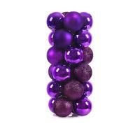 Bolas De Natal, Decoración Arbol Navidad Bola Decorativa Navideña De 6 Cm For Colgar En El Árbol Navidad, Adorno Colgante La Decoración del Hogar Y Habitación(Purple)