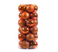 Bolas De Natal, Decoración Arbol Navidad Bola Decorativa Navideña De 6 Cm For Colgar En El Árbol Navidad, Adorno Colgante La Decoración del Hogar Y Habitación(Orange)