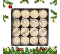 Bolas De Navidad - 16 Piezas De Decoraciones De Esferas,6 cm De Árbol De Terciopelo con Rhinestone | para Hogar Interior Ventana Fiestas Navideñas Celebración De