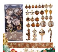 Bolas de Navidad, 30 piezas, conjunto de vacaciones festivas, decoraciones de árboles de invierno, decoraciones navideñas irrompibles, acentos de vacaciones multiusos con un diseño brillante, fiesta