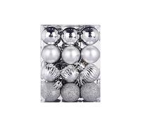 Bolas de Navidad, Adornos Arbol Navidad, 24 Colgantes Decoracion con Bola Natal Blanco Decoração Navideños Enfeites de árvore Navideñas para Decoración, Christmas Decorations, Boda, Fiesta