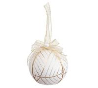 Bolas de Navidad Blanco Polyfoam Tejido 8 x 8 x 8 cm (4 Unidades)
