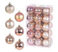 Bolas de Navidad 30 pcs 6 cm Bolas de Árboles de Navidad en 6 Tipos, Bolas Brillantes Bolas Mate Bolas de Espejo Adornos Navideños Decoración Colgante Boda, Bola de decoración de Fiesta