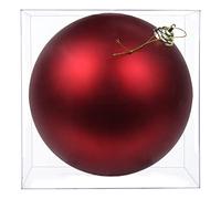 Bolas de Navidad de 18 cm de diámetro, plástico, 1 unidades grandes para árbol de Navidad, decoración de Navidad, adornos resistentes a roturas, bolas de decoración de Navidad, bolas