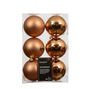 Bolas de Navidad de plástico, 8 cm, 6 unidades, clásicas e irrompibles, bolas para árbol de Navidad