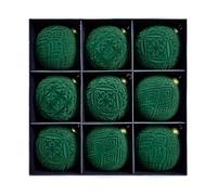 Bolas de Navidad de Terciopelo - 9 Piezas de Bolas de Navidad de Terciopelo - Bolas de Navidad Resistentes al Impacto de 9,9 Centímetros | para Vacaciones de Invierno Interior Exterior