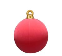 Bolas de Navidad de terciopelo gigantes de 39,9 cm, inflables para exteriores, porche, césped, patio, vacaciones, decoración de invierno, Halloween, jardín, patio, exteriores
