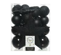 DECORIS 72211 Accesorios para Árbol, Paquete de 33, Negro, 12 x 20 x 5 Cm