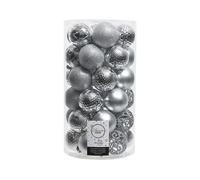 Bolas de navidad decoris plateado ø 6 cm 60 cm