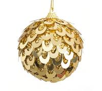 Bolas de Navidad Dorado Plástico Polyfoam 6 x 6 x 6 cm (6 Unidades)