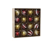 Bolas de Navidad Home ESPRIT Rojo Dorado PVC 25 x 6 x 25 cm (16 Piezas) - Marca: Home ESPRIT - EAN: 8424002141257
