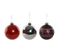 Bolas de Navidad Home ESPRIT Rojo Plateado Polietileno 21,5 x 21,5 x 22,5 cm (15 Piezas) - Marca: Home ESPRIT - EAN: 8424002141400