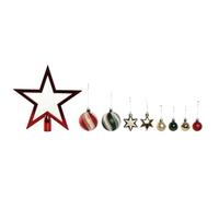 Bolas de Navidad Home ESPRIT Rojo Verde Polietileno 21 x 6,5 x 27 cm (53 Piezas) - Marca: Home ESPRIT - EAN: 8424002141325
