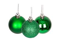 Bolas de Navidad irrompibles de 1.96 pulgadas/18 Unidades, Color Verde Oscuro, decoración de árbol de Navidad, Bolas de Adornos Colgantes de Navidad, decoración de Vacaciones, Brillante, Mate,
