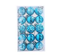 Bolas de Navidad, Juego de 15 Piezas Adornos Navideños, Colgantes Decoracion Natal para árbol Plástico Inastillable Adorno de Bola para Interiores Y Al Aire Libre Decoración de Brillo con Hilo