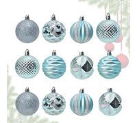 Bolas de Navidad para la decoración de Navidad - 5,99 cm decoraciones navideñas irrompibles | Juego de 12 bolas de Navidad - Para el lugar de trabajo, de baile, bodas, patios, interiores, Ha