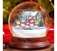 Bolas de Navidad Personalizadas,Bola de Cristal de Muñeco de Nieve Nombre Personalizable,Decoración de Chimenea de Mesa de Navidad Hogar,Ideas Regalo para Niño Mamá Papá Abuela Abuelo