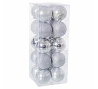 Bolas de Navidad Plateado Plástico 6 x 6 x 6 cm (20 Unidades) (BigBuy Christmas S8803467) - EAN: 8424345878704