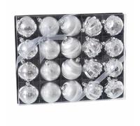 Bolas de Navidad Plateado Plástico 6 x 6 x 6 cm (20 Unidades) - Marca: BigBuy Christmas - EAN: 8424345878605