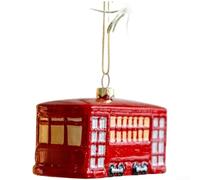 Bolas de Navidad retro de plástico vintage, decoraciones nostálgicas de árbol con señal de calle Broadway, diseños de consola de juegos, decoración roja de vacaciones, colgante novedoso, para fiesta
