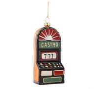 Bolas de Navidad retro de plástico vintage, decoraciones nostálgicas de árbol con señal de calle Broadway, diseños de consola de juegos, decoración roja de vacaciones, colgante novedoso, para fiesta