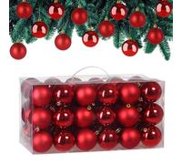 Bolas de navidad set de 54 rojas para árbol