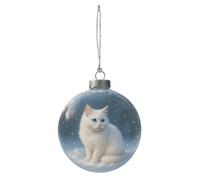 Bolas de Navidad Transparentes para Gatos, Colgantes de Bola de Gato 3D, Bolas Colgantes de Animales 3D para árboles, decoración, Regalo para mamá, papá, Mascotas, niños, Amigos