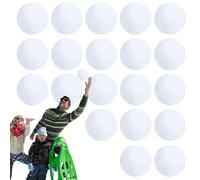 Bolas de nieve falsas para interiores | Bolas realistas para batallas de nieve 20 piezas | Juguete suave falso para interiores y exteriores fiestas de invierno actividades navideñas | para adultos