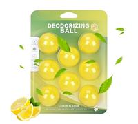 Bolas de olor para mascotas, material plástico perfumado | 3,6 x 2,9 cm, paquete de 8, tamaño 59 g | desodorizante autoadhesivo con - y aroma a melocotón para caja de arena, jaula de perros, H