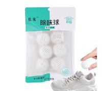 Bolas de olor zapatos, desodorantes fuertes para bolas de zapatillas - Desodorizador de zapatos 6 piezas Eliminador de olores de botas - Eliminador de olores de pies ecológico para zapatos, eliminad