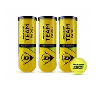 Bolas de Pádel Dunlop Padel Team - Packs de 3, 6, 12 o Cajón Completo | Máximo Rendimiento y Durabilidad