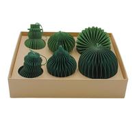 Bolas de papel de alta calidad, colgante de árbol de Navidad, diseño de panal de abeja, surtido de etiquetas de papel de Navidad, muñeco de nieve, 2 unidades, 2 unidades, 2 bolas en una caja de regalo