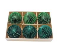 Bolas de papel de alta calidad, colgante de árbol de Navidad, panales de abeja, bolas de papel en una caja de regalo, 6 unidades, tamaño: 8 x 8 x 8 cm.