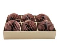 Bolas de papel de alta calidad, colgante de árbol de Navidad, panales de abeja, bolas de papel en una caja de regalo, 6 unidades, tamaño: 8 x 8 x 8 cm.