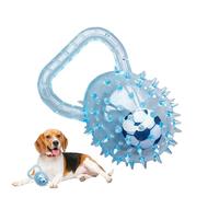 Bolas de para perros - Bola interactiva con un balón de fútbol en el interior - Pelota de goma con puntos interactivos para perros con mango | Para enriquecer la masticación y entrenamiento de