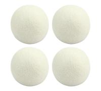 Bolas de pelusa para secadora,Bolas para secadora de ropa | Bolas secadoras de lana reutilizables,4 bolas de secadora de lana redondas reutilizables, aparatos domésticos para lavandería