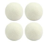 Bolas de pelusa para secadoras, bolas redondas de suavizante, accesorios de lavandería, electrodomésticos, 4 bolas de suavizante natural, juego de limpieza en seco para secadora