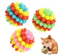 Bolas de perro - 2,95x2,95x2,95 pulgadas Juguetes interactivos masticables para masticar agresivos, cachorro de dientes con función de juego de fetch, pelota de entrenamiento para ejercicio al aire