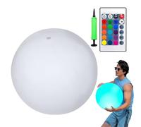 Bolas de piscina encendidas - 16 colores ligeros juguete de playa inflable | Bola flotante control remoto | 4 modos de luces Globo LED decorativo para piscina, césped, jardín, fiestas, juegos de agua