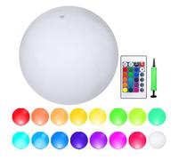 Bolas de Playa iluminadas, Inflable LED Brillante con diseño Impermeable, orbe Nocturno Flotante para Piscina, decoración Duradera de Globo, para jardín, Verano, Patio, Parque Infantil
