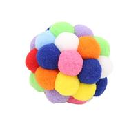 Bolas de Pompa de Gato, Juguetes para Gatos Suaves Interactivos Bolas de Coloridas de con Campanas Jugando Juguetes para Masticar para y Gatitos Interiores