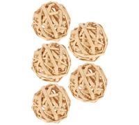 Bolas de Ratán de Mimbre Decorativas Artesanales 5 Piezas