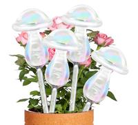 Bolas de riego,4 Piezas Set Autorriego para Macetas, Dispositivo de Riego de Seta Transparente de Degradado de Arcoíris, Sistema de Riego Automático para Plantas de Interior, Exterior