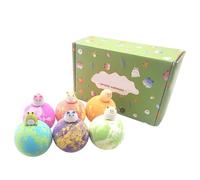 Bolas de sal de baño de animales: juego de juguetes para bañera de 6 piezas, diversión para el baño de burbujas, accesorios para jugar, entretenimiento acuático para niños | Juego de bolas de bañ con
