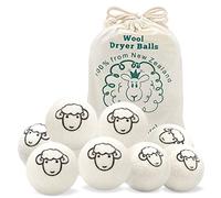Bolas de secadora de lana,8 Bolas Natural Bolas Secadora de Ropa,Ropa más suave y con menos arrugas, ahorro energético y tiempos de secado más cortos
