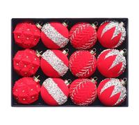 Bolas de terciopelo de Navidad, a prueba de roturas, bolas de Navidad flocadas, de bolas de invierno, bolas de Navidad, de árbol de vacaciones, decoración del hogar de invierno
